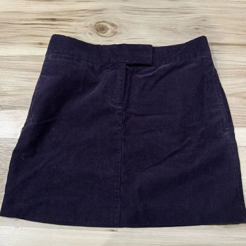 J. Crew Plum Purple Corduroy Mini Skirt Women’s 0